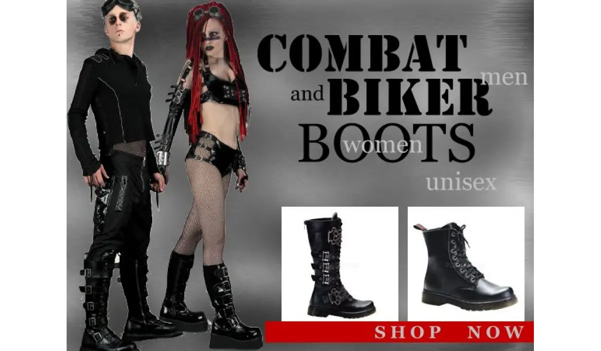 gothic and combat boots for men and women demonia