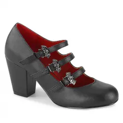 Bat Buckled Vivika Triple Strap Mary Janes