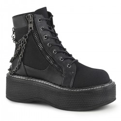 Emily Womens Black Canvas Hightop