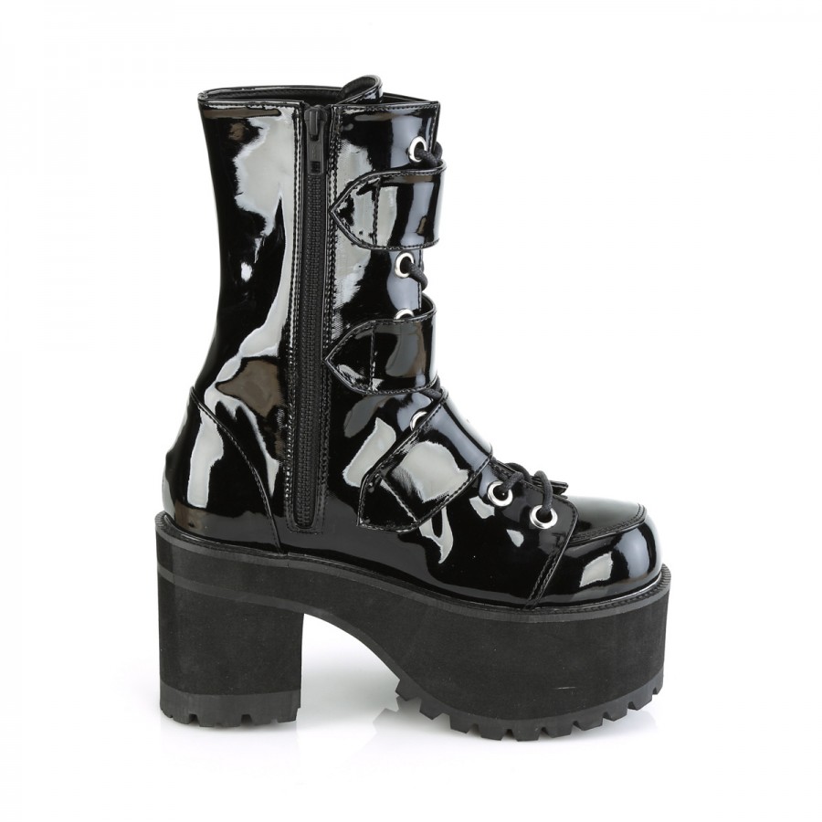 Patent Leather Shiny Goth Boots