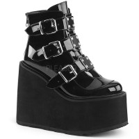 Black Patent Swing 105 Platform Ankle Boots