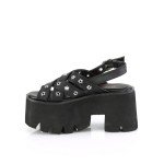 Ashes Chunky Heel Black Slingback Sandal