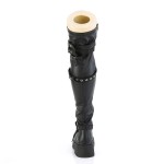 Renegade Shield Top Chained Thigh High Boots