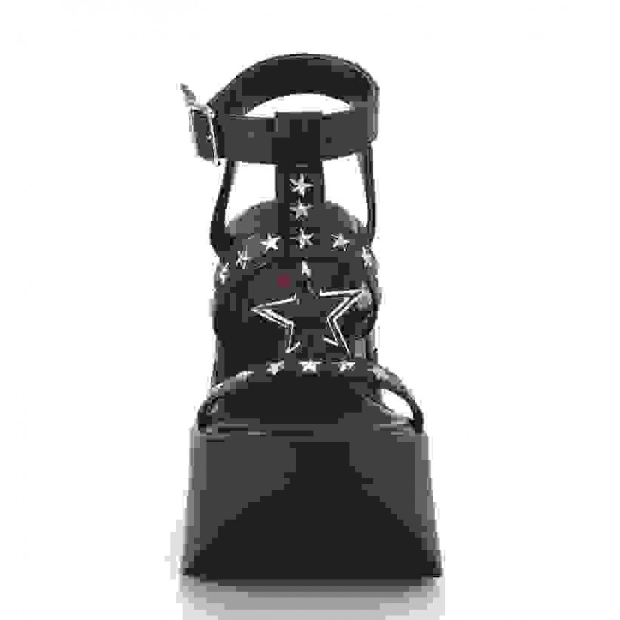 Dynamite Star Platform Black Sandal