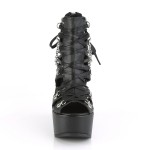 Pentagram Charm Poison Black Cage Ankle Bootsie