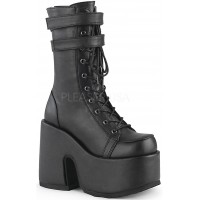 Black Matte Platform Chunky Heel Boots