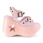 Dynamite Star Womens Platform Candy Pink Sandal