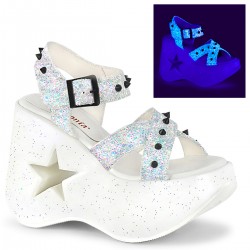 Dynamite Star Womens Platform White Sandal