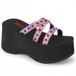 Funn Studded Pink Flatform Slide
