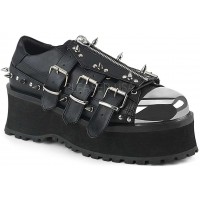 Gravedigger Mens Spiked Platform Oxford Shoes