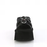 Heart Ring Black Platform Clogs