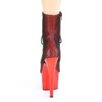Adore Red Hologram Fishnet Ankle Boots