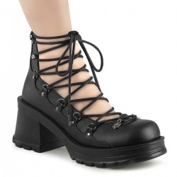 Bratty Lace Up Platform Gothic Shoes