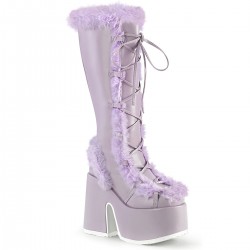 Lavender Camel-311 Platform Knee Boot