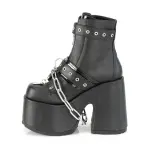 Black Chained Camel Chunky Heel Platform Boots