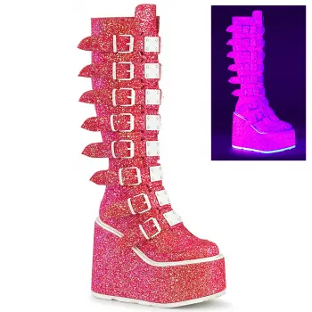 Swing Pink Glitter Women's Platform Boot