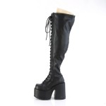 Camel Chunky Platform Plus Size Gothic Boots