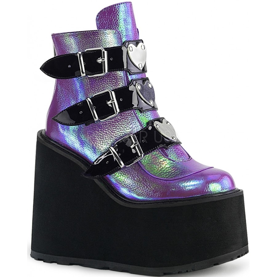 purple iridescent shoes