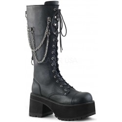 Ranger Mens Knee High Combat Bootswith Chains