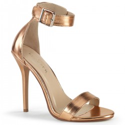 Rose Gold Thin Strap Ankle Buckled Amuse Sandal