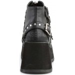 Scene Buckled Black Ankle Boots