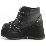 Scene Buckled Black Ankle Boots