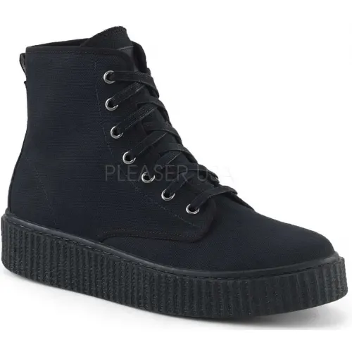 Demonia Black Canvas High Top Sneaker