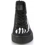XRay Bone Print Black Canvas High Top Sneaker