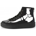 XRay Bone Print Black Canvas High Top Sneaker