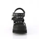 Shaker Black Wedge Platform Sandal