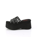 Spider Studded Black Platform Mule