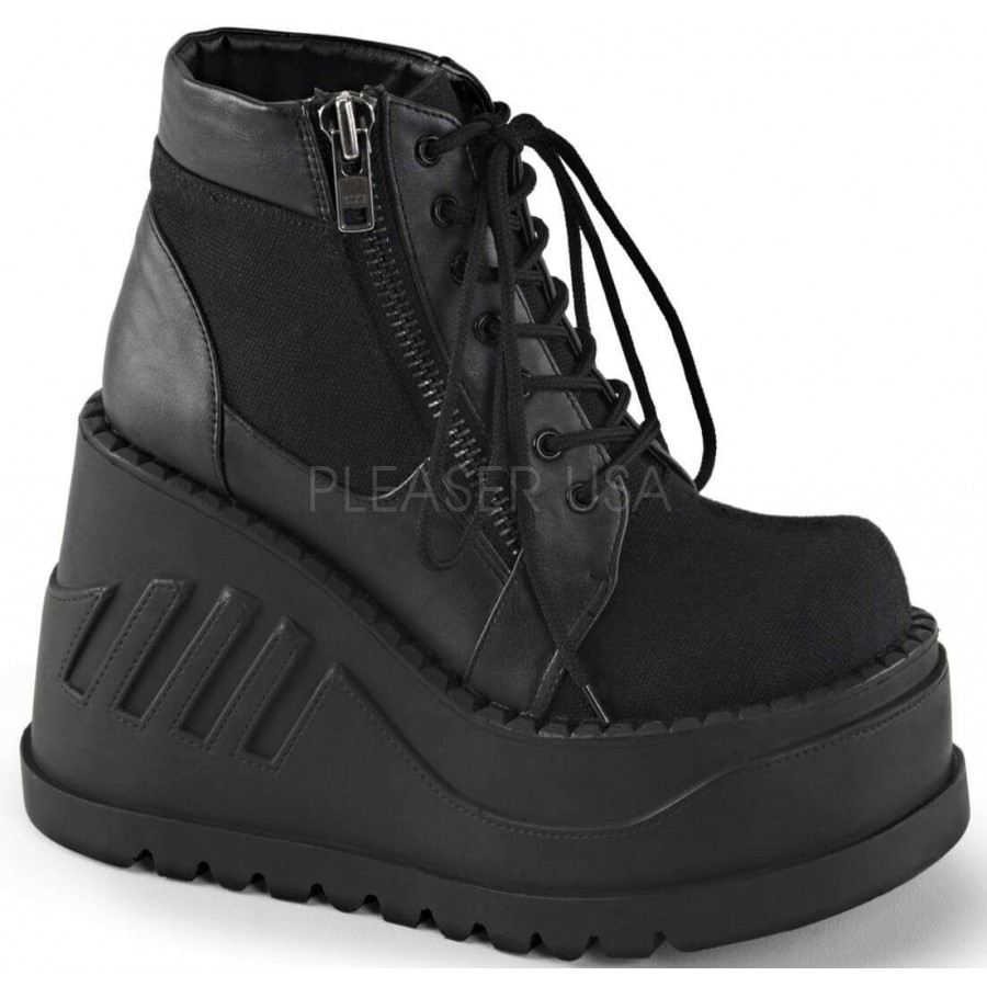 black platform sneaker boots