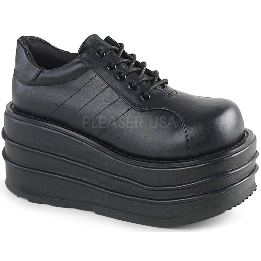 mens black platform shoes