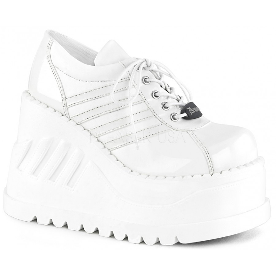 wedge heel sneakers white