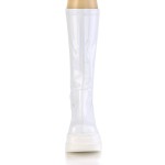 White Hologram Shaker-65 Womens Knee Boots