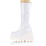 White Hologram Shaker-65 Womens Knee Boots