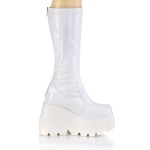 White Hologram Shaker-65 Womens Knee Boots