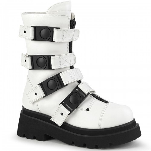 Renegade Womens White Combat Boots