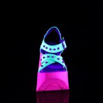 Dynamite Star Neon Lime and Pink Platform Sandal