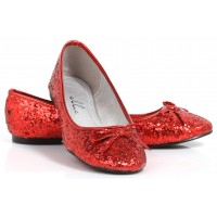 Red Glitter Mila Ballet Flats