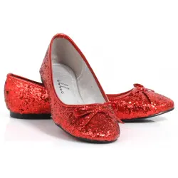 Red Glitter Mila Ballet Flats
