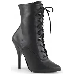 Seduce 1020 5 Inch Heel Black Ankle Boots