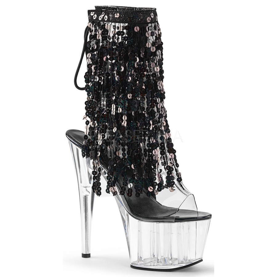 sequin boot heels