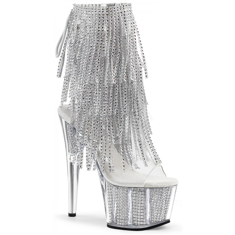 4 inch silver heels
