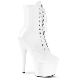 Adore White Patent Platform Granny Ankle Boots