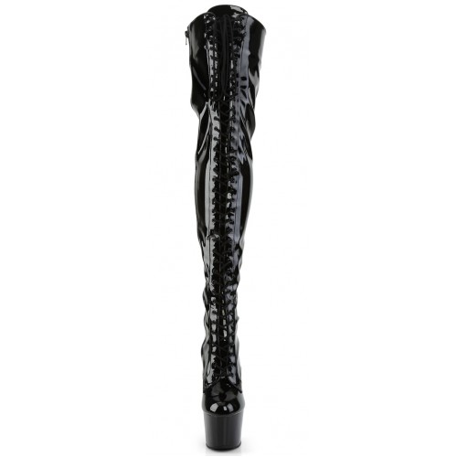 thigh high lace up platform boots