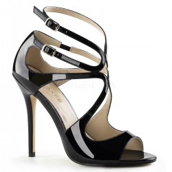 Amuse Black Curvy Sandal