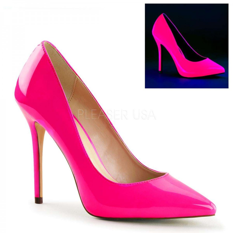 Amuse Neon Fuchsia 5 Inch High Heel 