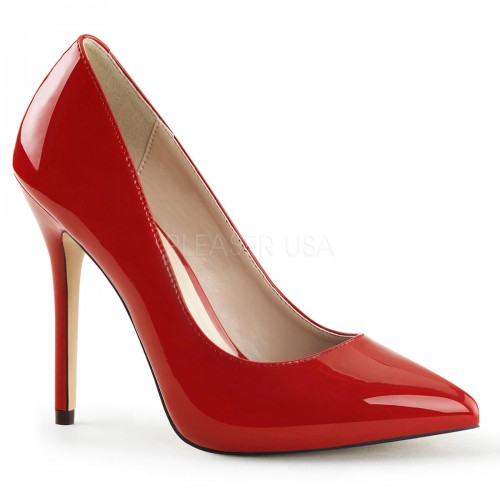 Amuse Red 5 Inch High Heel Pump - Size 5