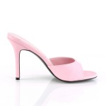 Classique Baby Pink Faux Leather 4 Inch Mule